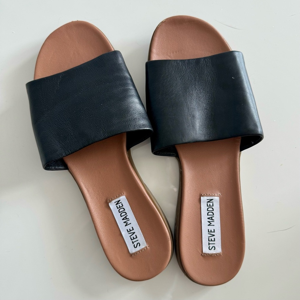 Women’s 7.5 Steve Madden Leather Sandals Never Worn